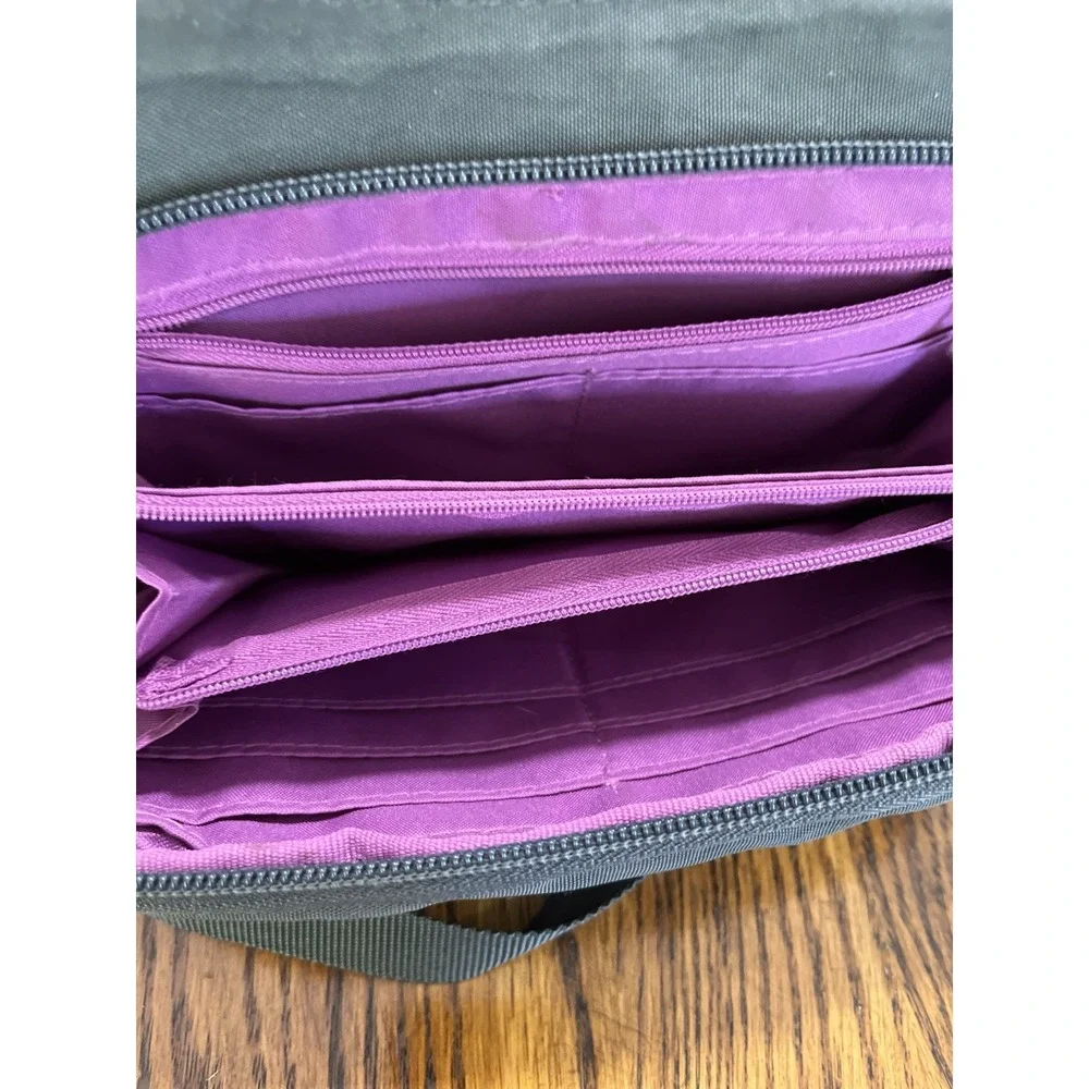 Baggallini Original Everyday Crossbody Bag Gray Purse Nylon Washabl